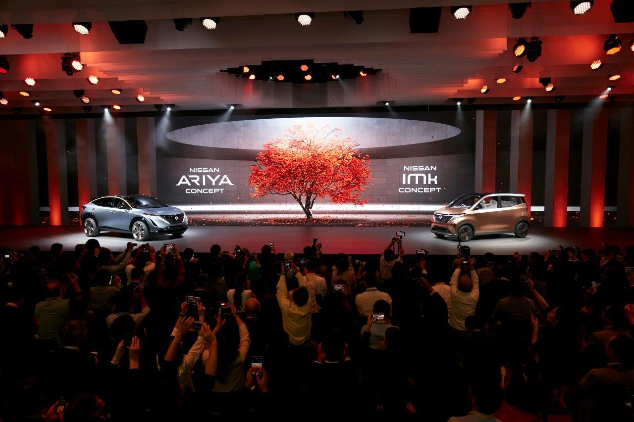 خلال مشاركتها في معرض طوكيو للسيارات 2019  نيسان تُعلن عن عصر جديد من التصميمات والأداء المتميز وتزيح الستار عن أحدث سياراتها الكهربائية كلياً Ariya و IMk أحدث تجسيد لـ Nissan Intelligent Mobility