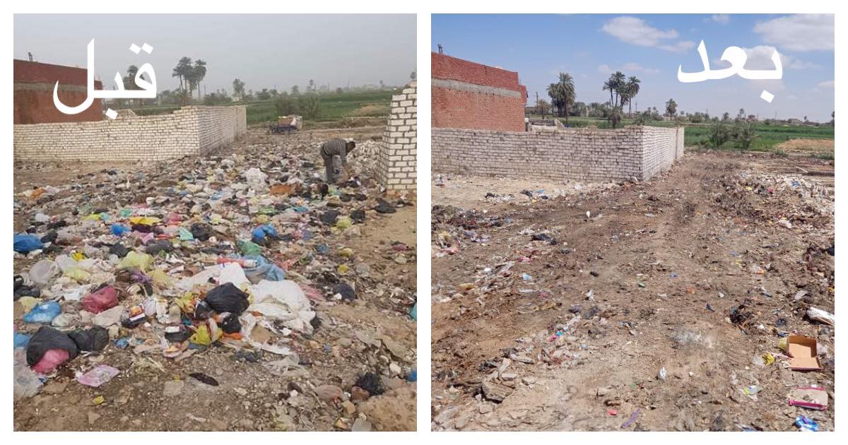 محافظة الفيوم : رفع 6 ألاف طن قمامة بمراكز اطسا وأبشواي وطامية