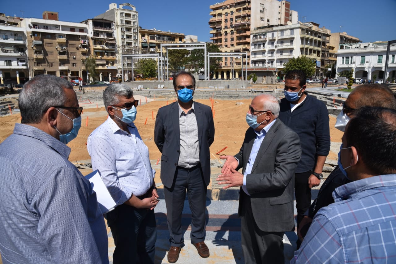 محافظ بورسعيد يتفقد آخر أعمال تطوير حديقة فريال