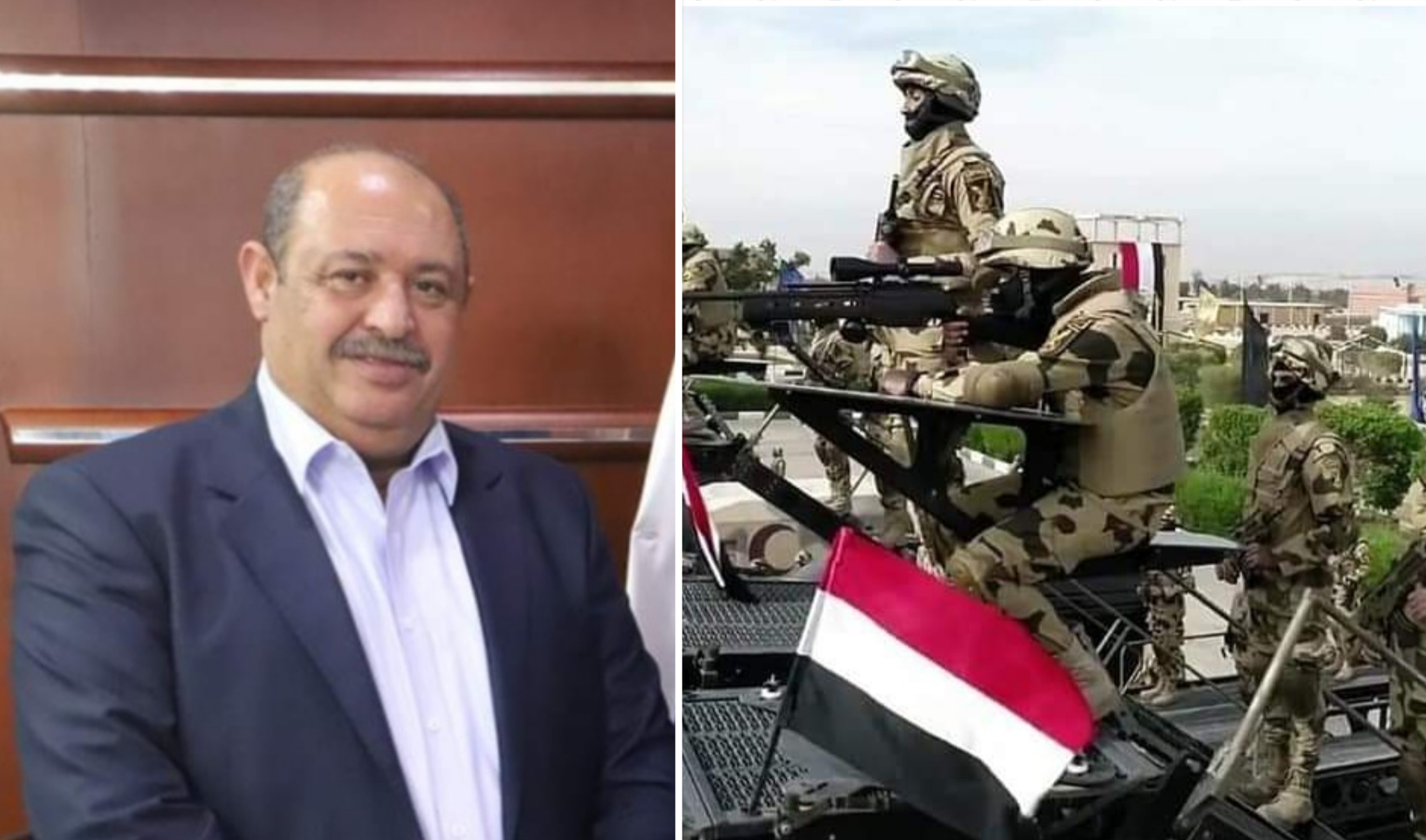 الدوكار يهنئ الرئيس السيسي ، ووزيرىّْ الدفاع والإنتاج الحربي ، ورجال القوات المسلحة بعيد تحرير سيناء